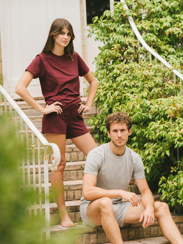 Pétrone caleçon coton tencel lyocell bordeaux foncé femme