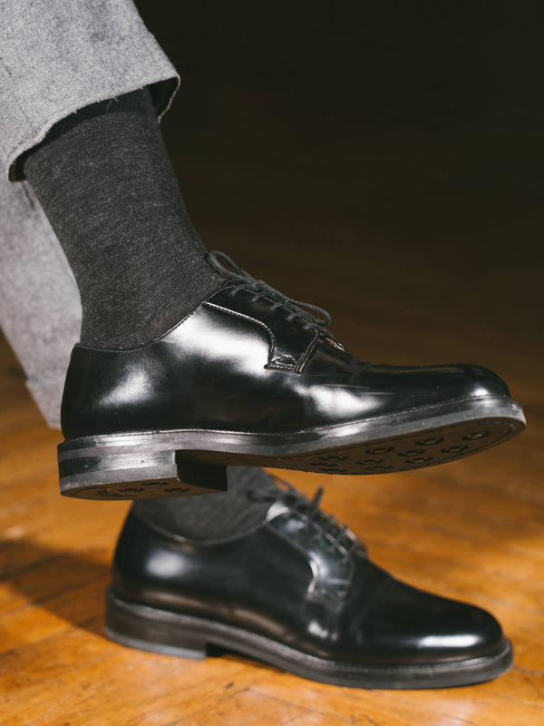 Pétrone chaussettes laine mérinos gris anthracite homme