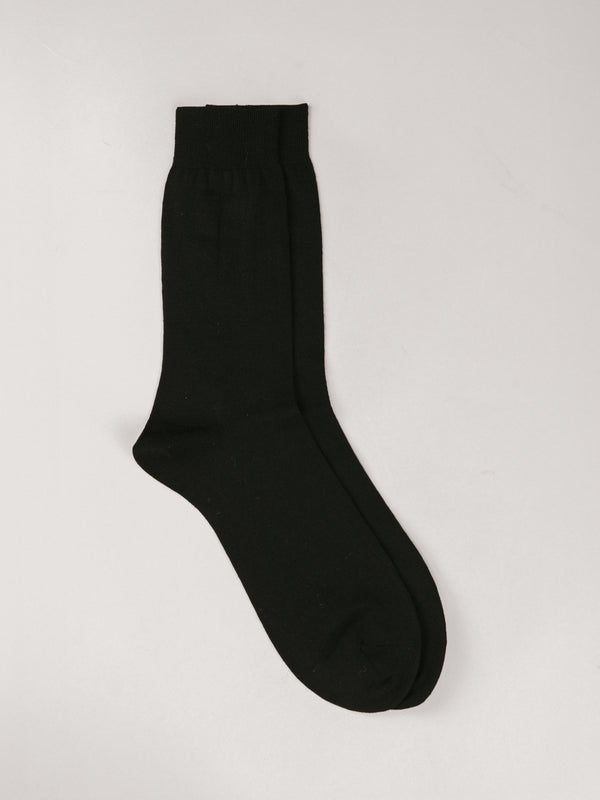 Pétrone chaussettes laine mérinos noir femme