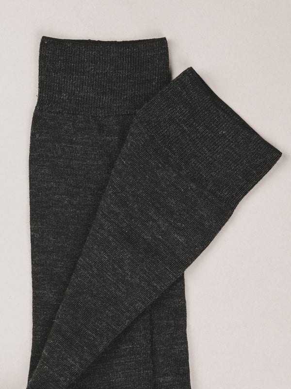 Pétrone chaussettes laine mérinos gris anthracite homme
