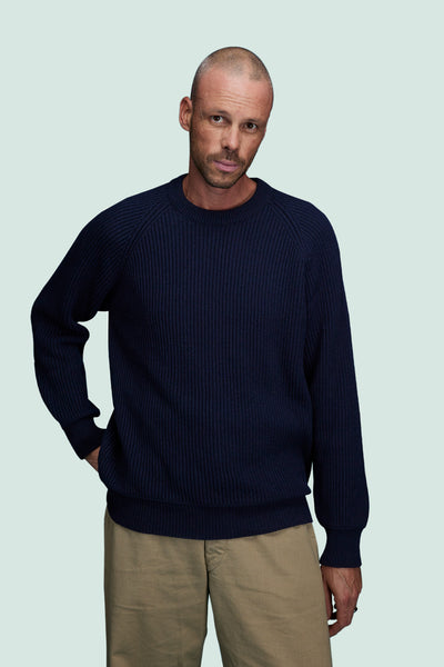 Pétrone Pull Réconfortant homme bleu marine
