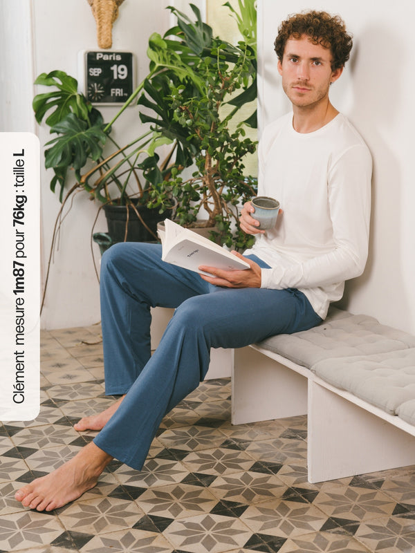 Ensemble de pyjama coton biologique tencel lyocell homme
