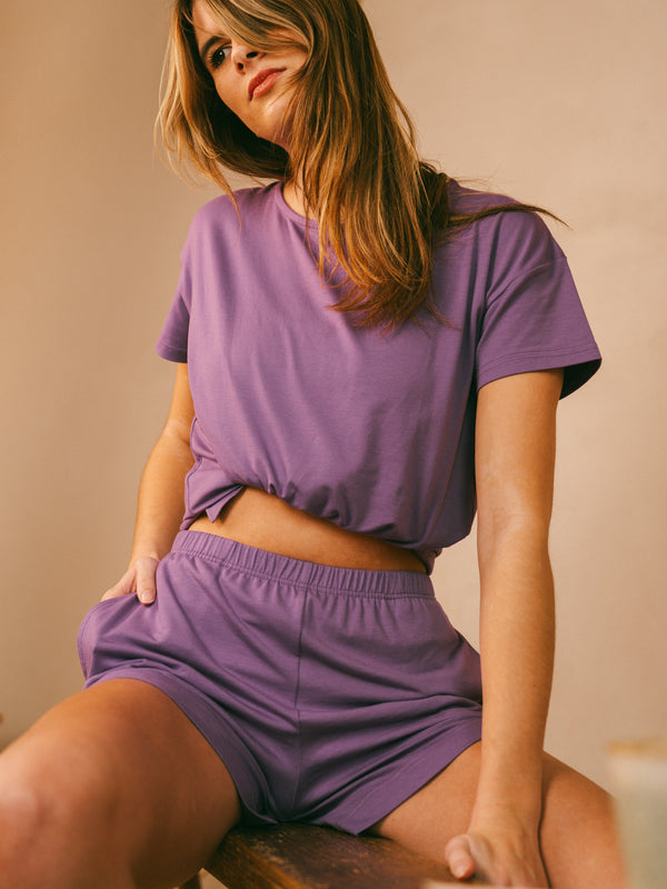 Ensemble T-shirt Boxy + short de pyjama