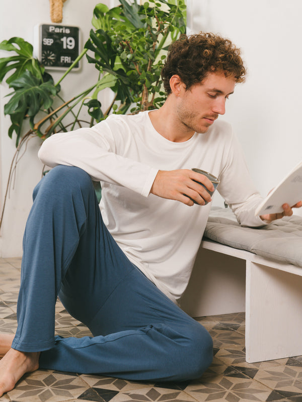 Ensemble de pyjama coton biologique tencel lyocell homme