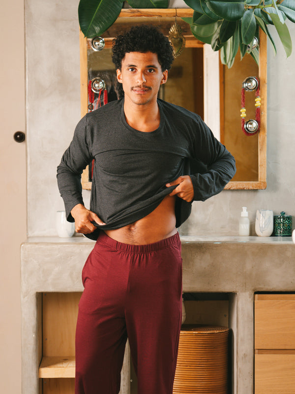 Ensemble de pyjama coton biologique tencel lyocell homme