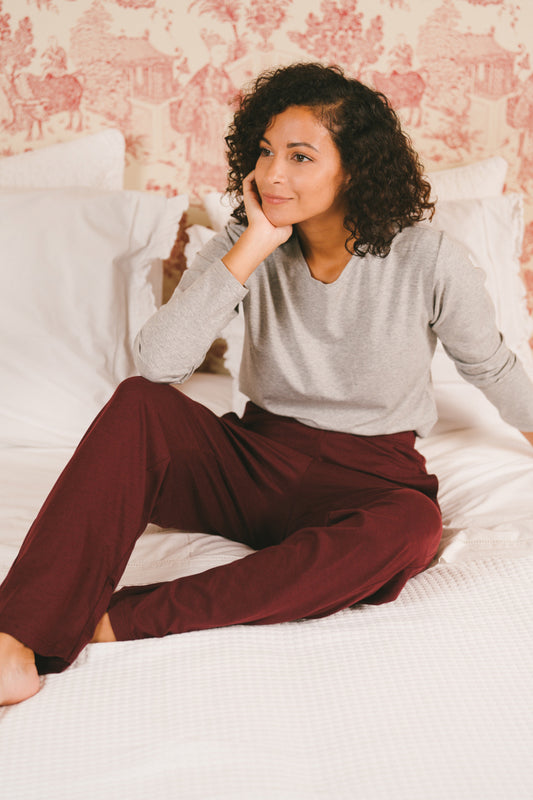Ensemble de pyjama coton biologique tencel lyocell femme